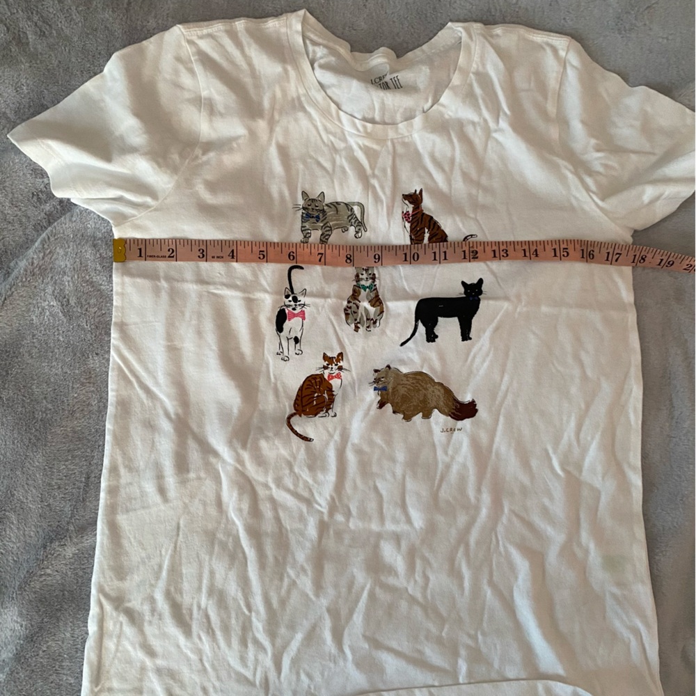 J.Crew factory women’s size S cats print short sleeve T-shirt - Picture 7 of 8